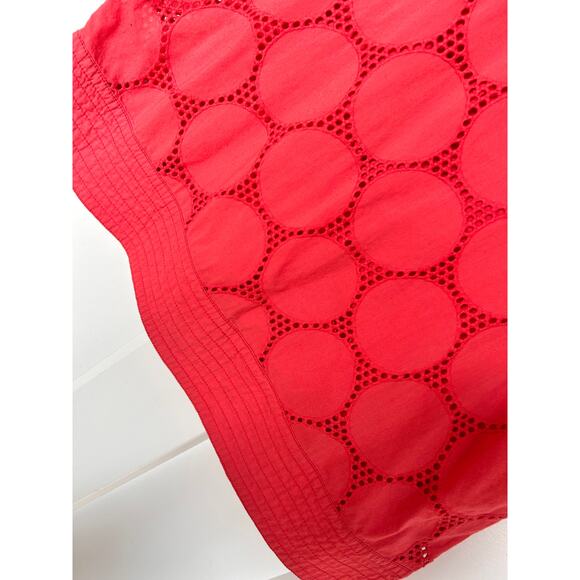 Mini Boden Girls Eyelet Circle Tunic Dress Cap Sleeve Coral Berry Red Size 7-8Y - Picture 5 of 11
